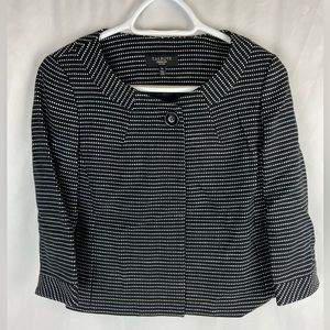 Talbots Petites Black & White Jacket Size 8P